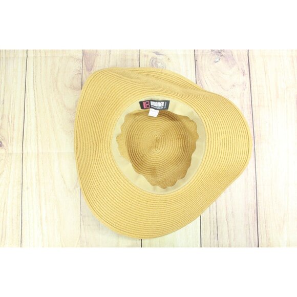 Broner Tan Straw Floppy Sun Hat with Coin Detail - Picture 6 of 7
